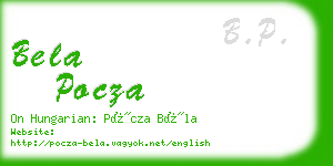 bela pocza business card